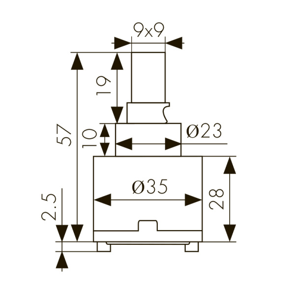 6230 Картридж KАISER Ø35 